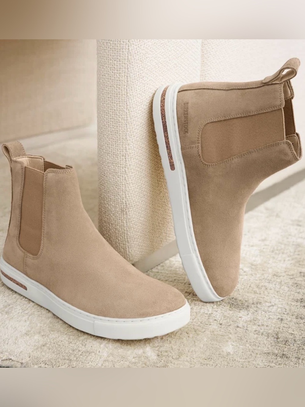 BIRKENSTOCK Bend Leather Chelsea Boot, Euro 38, US Women’s 7/Mens 5, Taupe